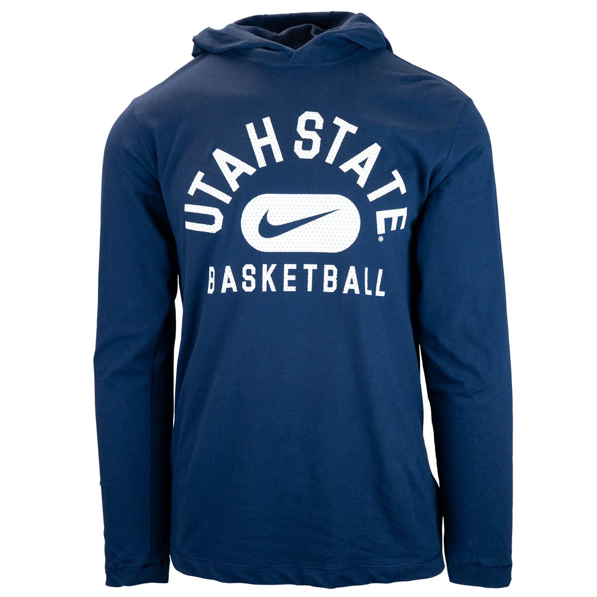 Men's nike utah state basketball navy dri-fit hoodie